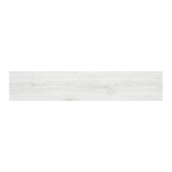 Villamalur White 23x120 cm Rectified Floor & Wall Wood Effect Tile