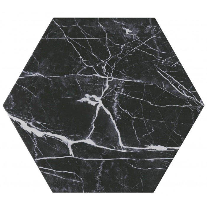Hexagonal Marquina 28.5x33 cm Suelo y Pared