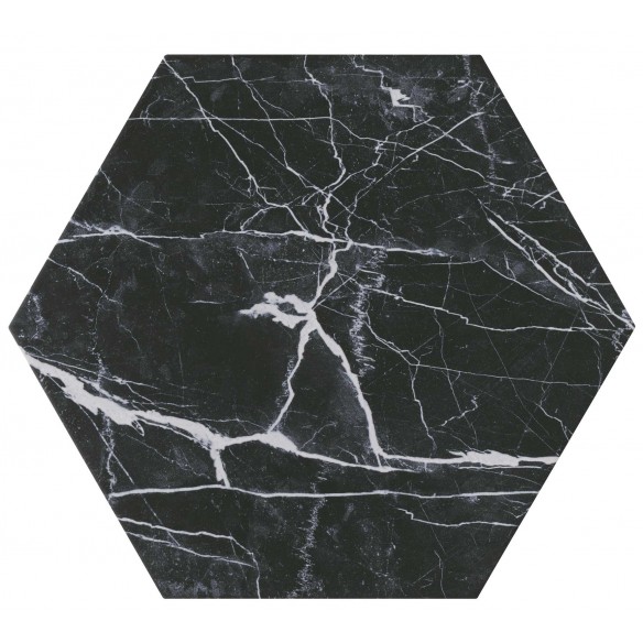 Hexagonal Marquina 28.5x33 cm Suelo y Pared