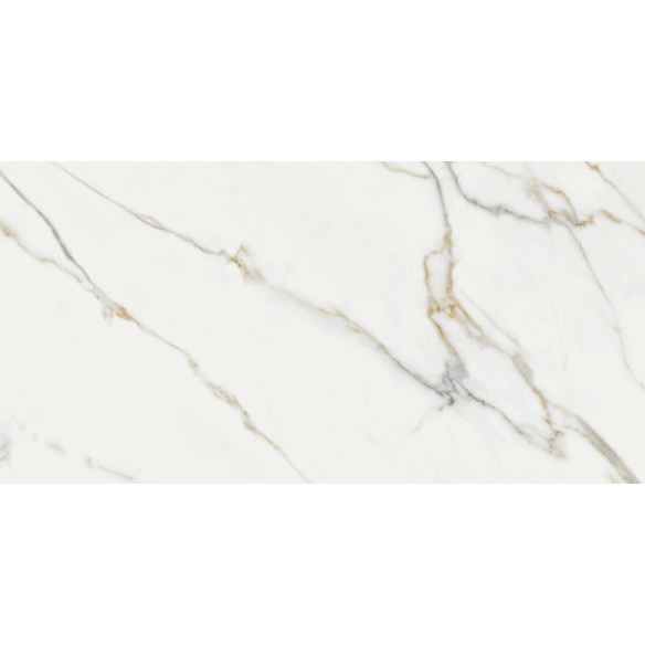 Statuario Gold Polished Rectified 60x120 cm Floor & Wall Tile