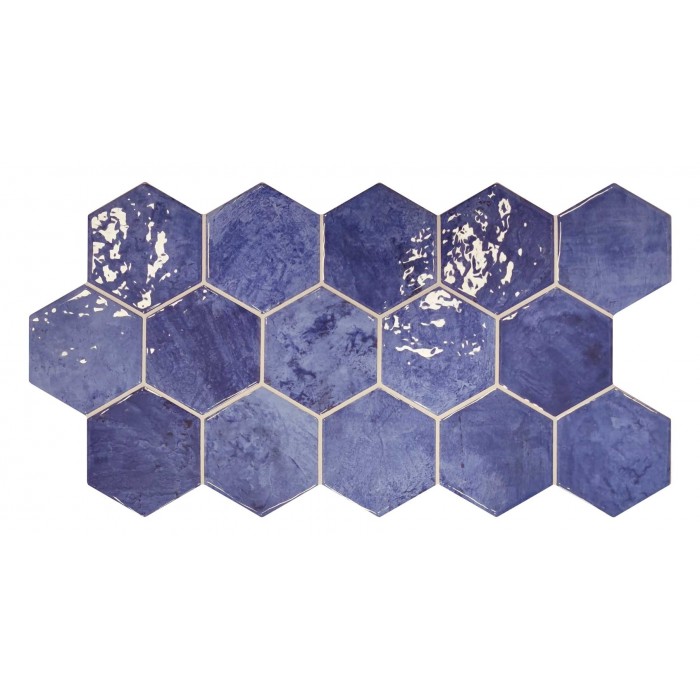 Hex Vieste Azul 26.5x51 cm Suelo y Pared