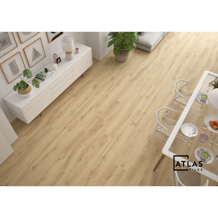 Villamalur Beige 20.5x61.6 cm Floor & Wall Wood...