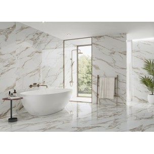 Gold White Polished 60x120 cm Rectified Floor & Wall Tile