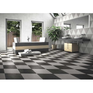 Rombo City Negro 70x40 cm Suelo y Pared 2