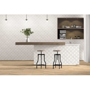 Palermo shell Blanco 30.7x30.7 cm