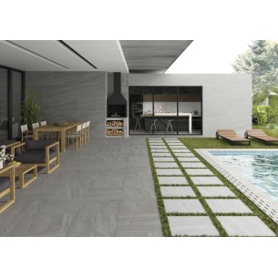 Villores Dark Grey Rectified 60x60 cm 20mm Outdoor Floor...