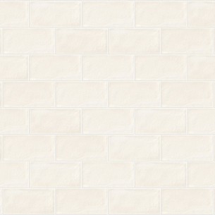 Handmade Rustic  White Glossy 7.5x15 cm Wall Tile