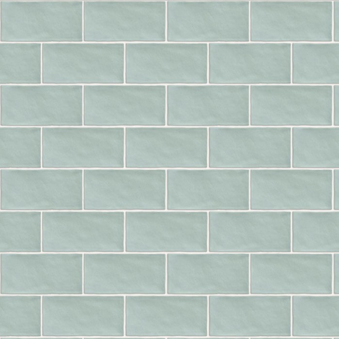 Plaqueta Rústica Artesanal Azul Celeste Brillo...