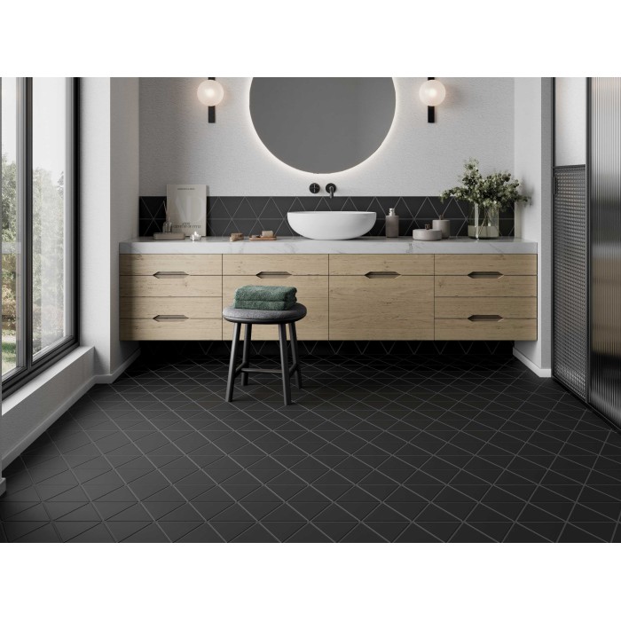 Triangle Ascoli Black 28x48.5 cm