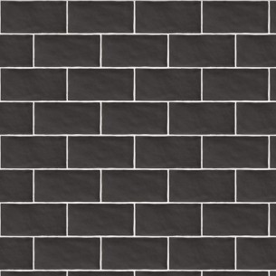 Handmade Rustic Anthracita Glossy 7.5x15 cm Wall Tile