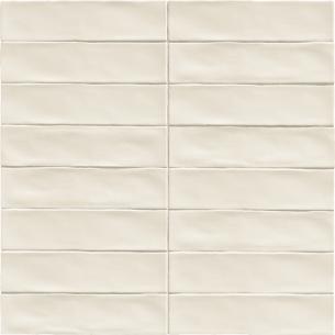 Plaqueta Rústica Artesanal Marfil 7.5x30 cm Pared