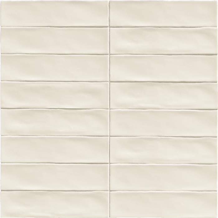 Handmade Rustic Ivory Glossy 7.5x30 cm