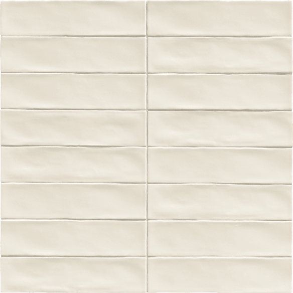 Handmade Rustic Ivory Glossy 7.5x30 cm