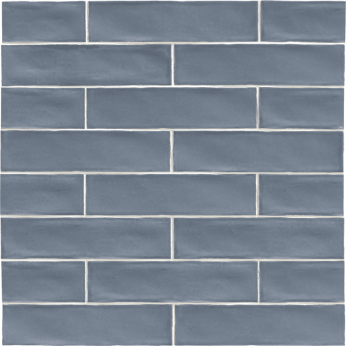 Handmade Rustic Blu Glossy 7.5x30 cm