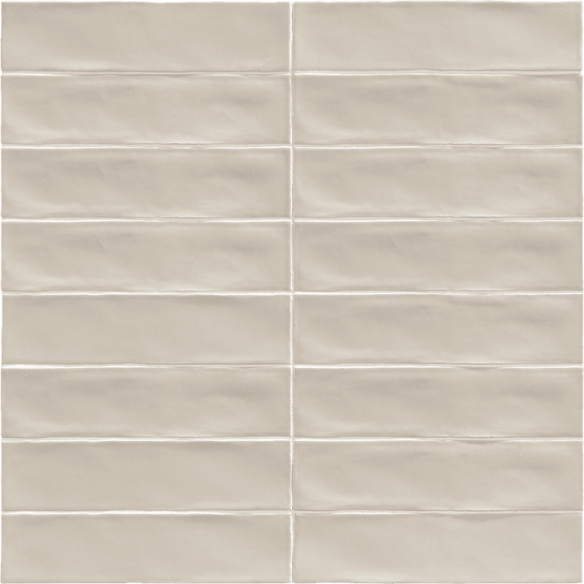 Plaqueta Rústica Artesanal Beige 7.5x30 cm Pared