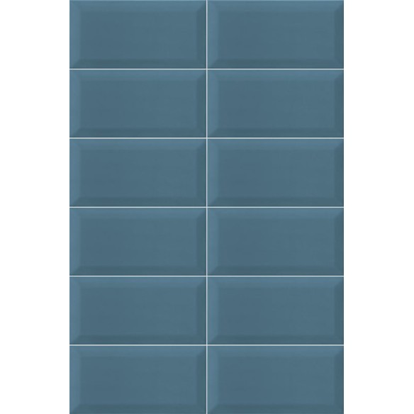 Metro Blue Grey Glossy 10x20 cm