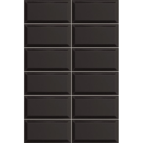 Metro Black Glossy 10x20 cm