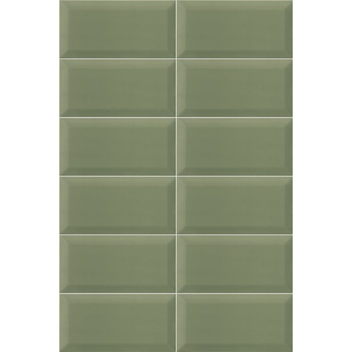 Metro Green Olive Glossy 10x20 cm