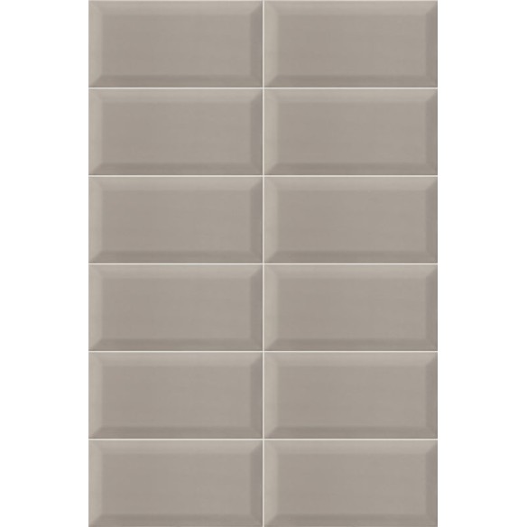 Biselado Gris Perla Brillo 10x20 cm Pared