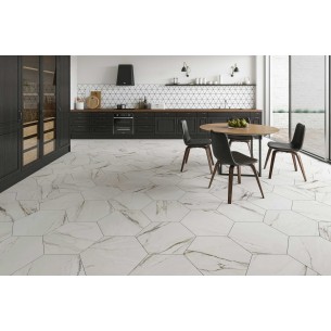 Hex Cuneo Gold 56x48.5 cm Suelo y Pared