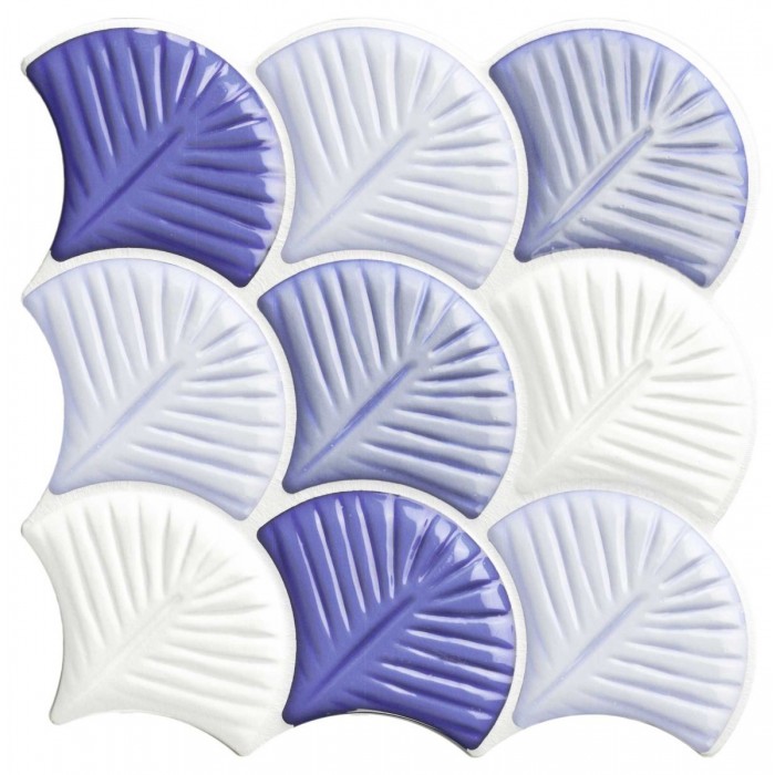 Palermo Shell Azul  30.7x30.7 cm Suelo y Pared