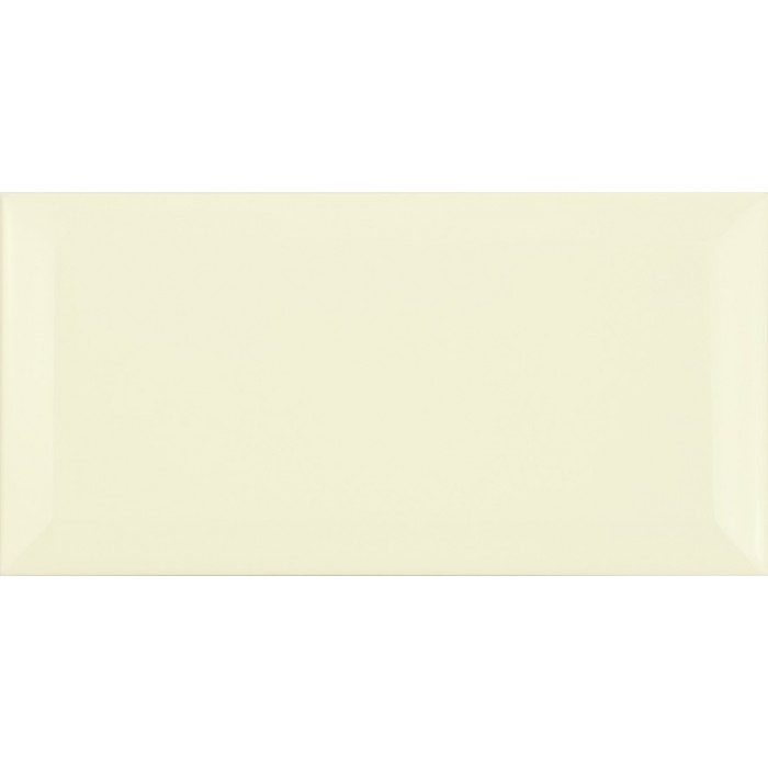 Metro Cream Bevelled Gloss 10x20 cm Wall Tile