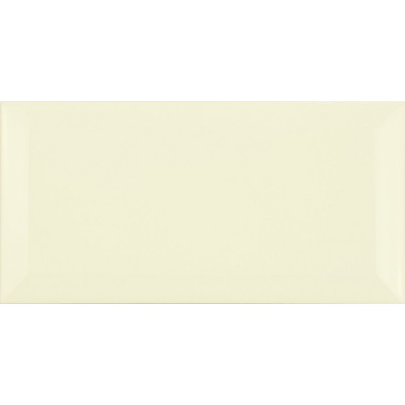 Metro Cream Bevelled Gloss 10x20 cm Wall Tile
